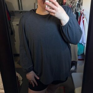 LC Lauren Conrad Dark Gray Crew Neck Sweater